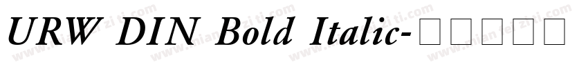URW DIN Bold Italic字体转换